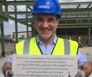 Professor Noel Fitzpatrick with FIRST cornerstone