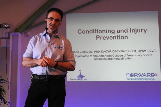 Professor Noel Fitzpatrick with Dr Chris Zinc and Natasha Wise who all lectured at the Inaugural FORWARD Symposium at the Wildwood Golf and Country Club in Alfold, Surrey