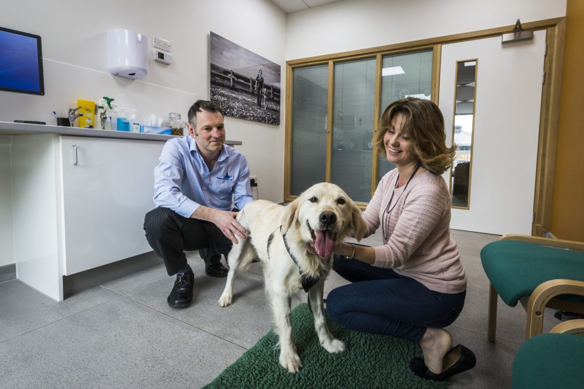 Brinkley with Nick Bacon at the Fitzpatrick Referrals Oncology and Soft Tissue
