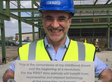 Professor Noel Fitzpatrick with FIRST cornerstone