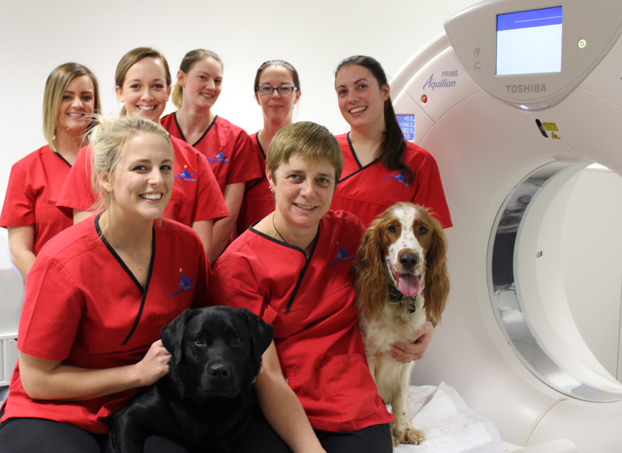 Fitzpatrick Referrals Imaging team by the CT scanner