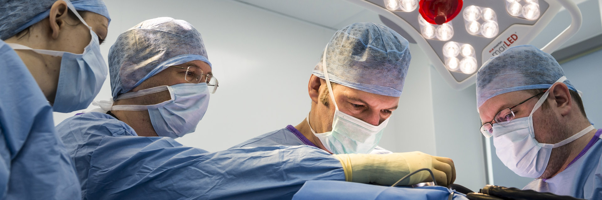 Clinical Director Nick Bacon in surgery at Fitzpatrick Referrals Oncology hospital