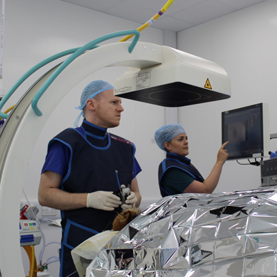 Gerard McLauclan and nurse Jen O'Keeffe at Fitzpatrick Referrals Oncology and Soft Tissue