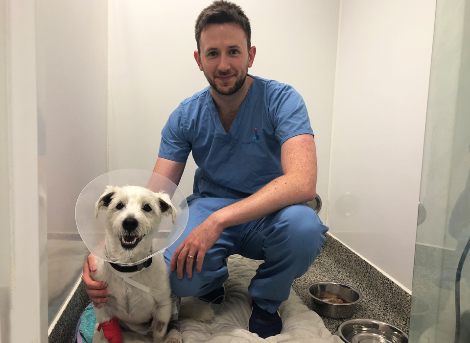 Dr James Guthrie and his patient at Fitzpatrick Referrals Orthopaedics and Neurology