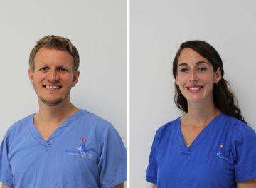 Guillaume Leblond and Daisy Norgate - vets at Fitzpatrick Referrals