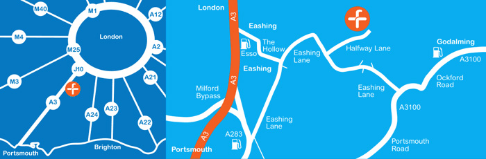 Directions map to Fitzpatrick Referrals Orthopaedics & Neurology Eashing