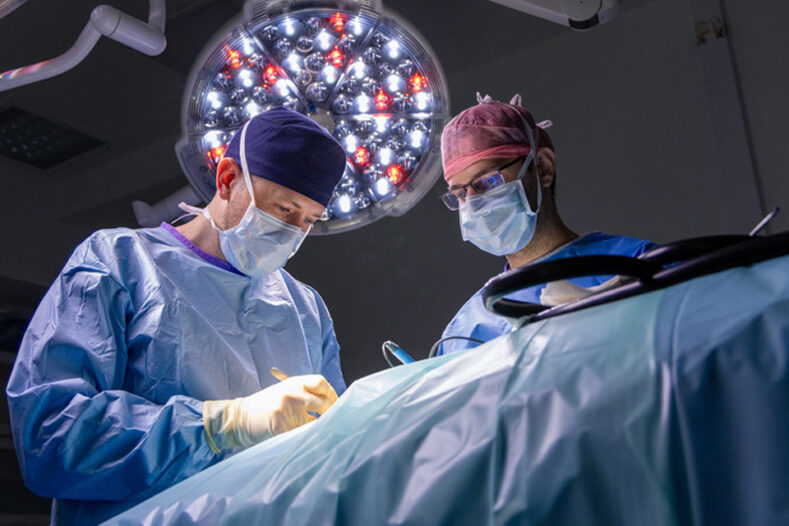 Specialist James Guthrie in surgery